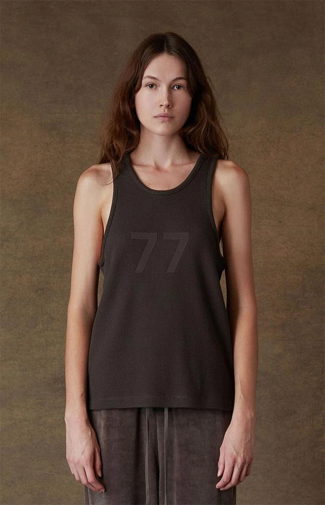 商品Essentials|Women's Off Black Waffle Knit Tank Top,价格¥289,第2张图片详细描述