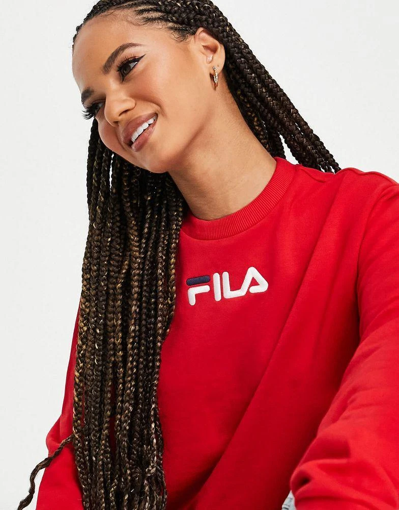 商品Fila|Fila large chest logo oversized sweatshirt in red exclusive to ASOS,价格¥256,第3张图片详细描述