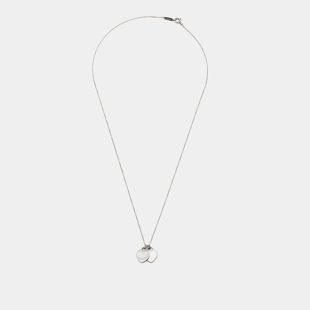 商品[二手商品] Tiffany & Co.|Tiffany & Co. Return to Tiffany Blue Enamel Sterling Silver Heart Tag Pendant Necklace,价格¥3173,第5张图片详细描述
