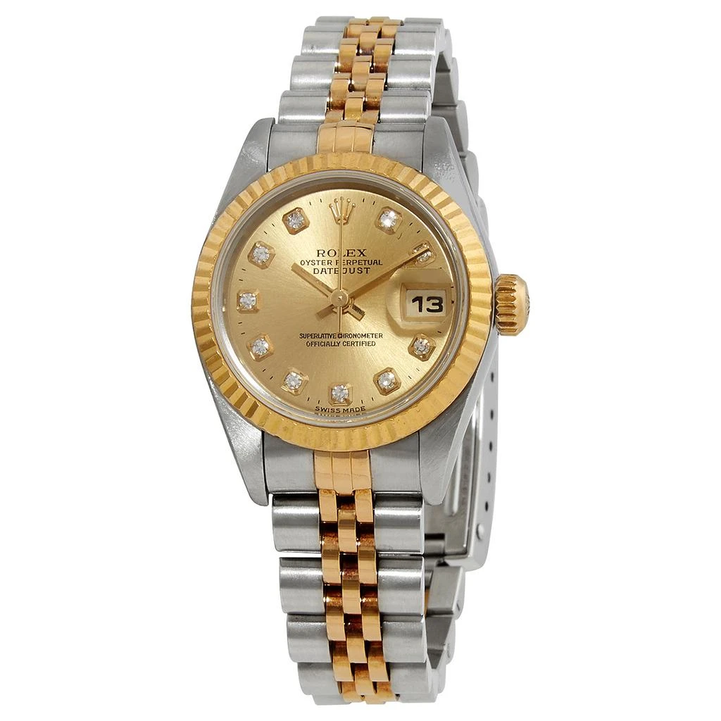 商品[二手商品] Rolex|Pre-owned Rolex Datejust Automatic Chronometer Diamond Champagne Dial Ladies Watch 79173CSJ,价格¥36748,第1张图片