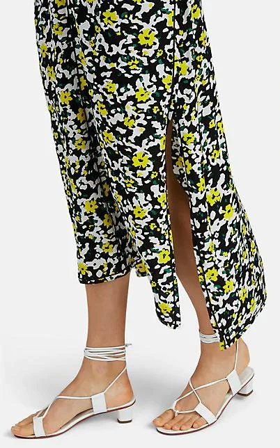商品Proenza Schouler|V-Neck Floral Crepe Long Dress,价格¥3851,第5张图片详细描述