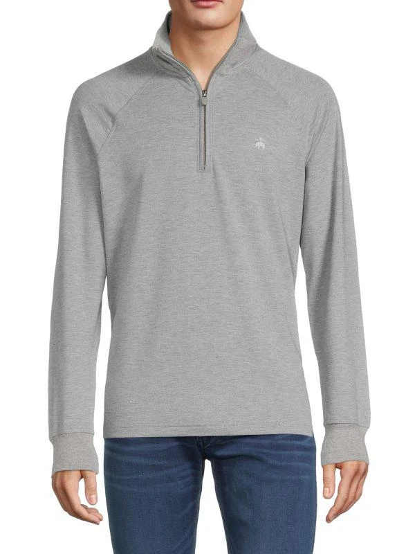 商品Brooks Brothers|Mock Neck Half Zip Golf Sweater,价格¥199,第1张图片