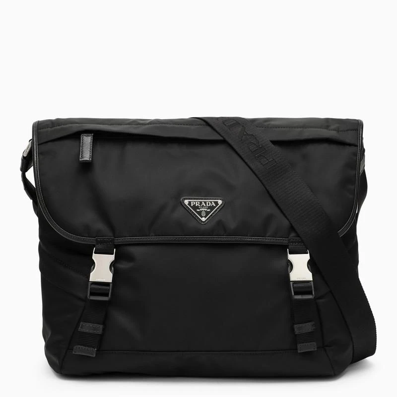 商品Prada|Black Re-Nylon messenger bag,价格¥14584,第1张图片