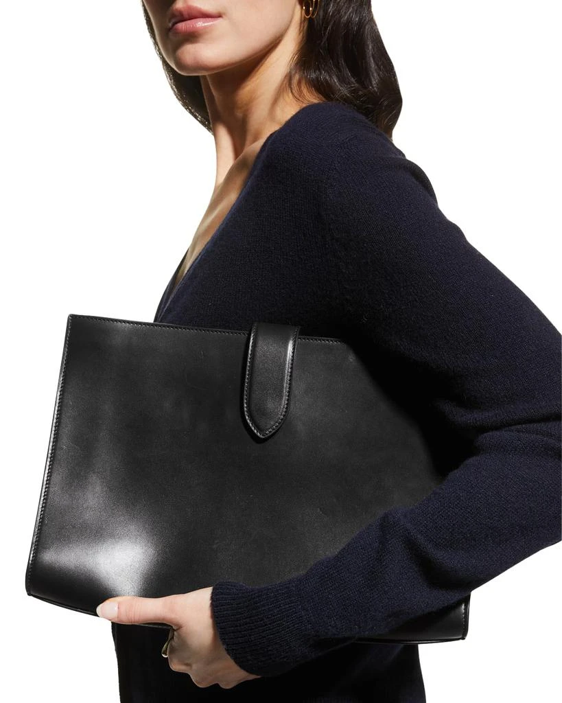 商品The Row|Vera Portfolio Flap Clutch Bag in Calf Leather,价格¥17783,第5张图片详细描述