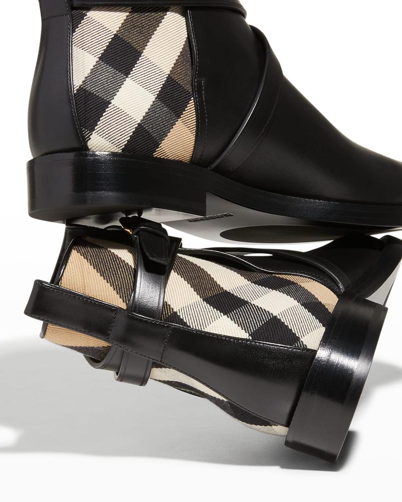 Pryle Equestrian Check Ankle Booties商品第4张图片规格展示