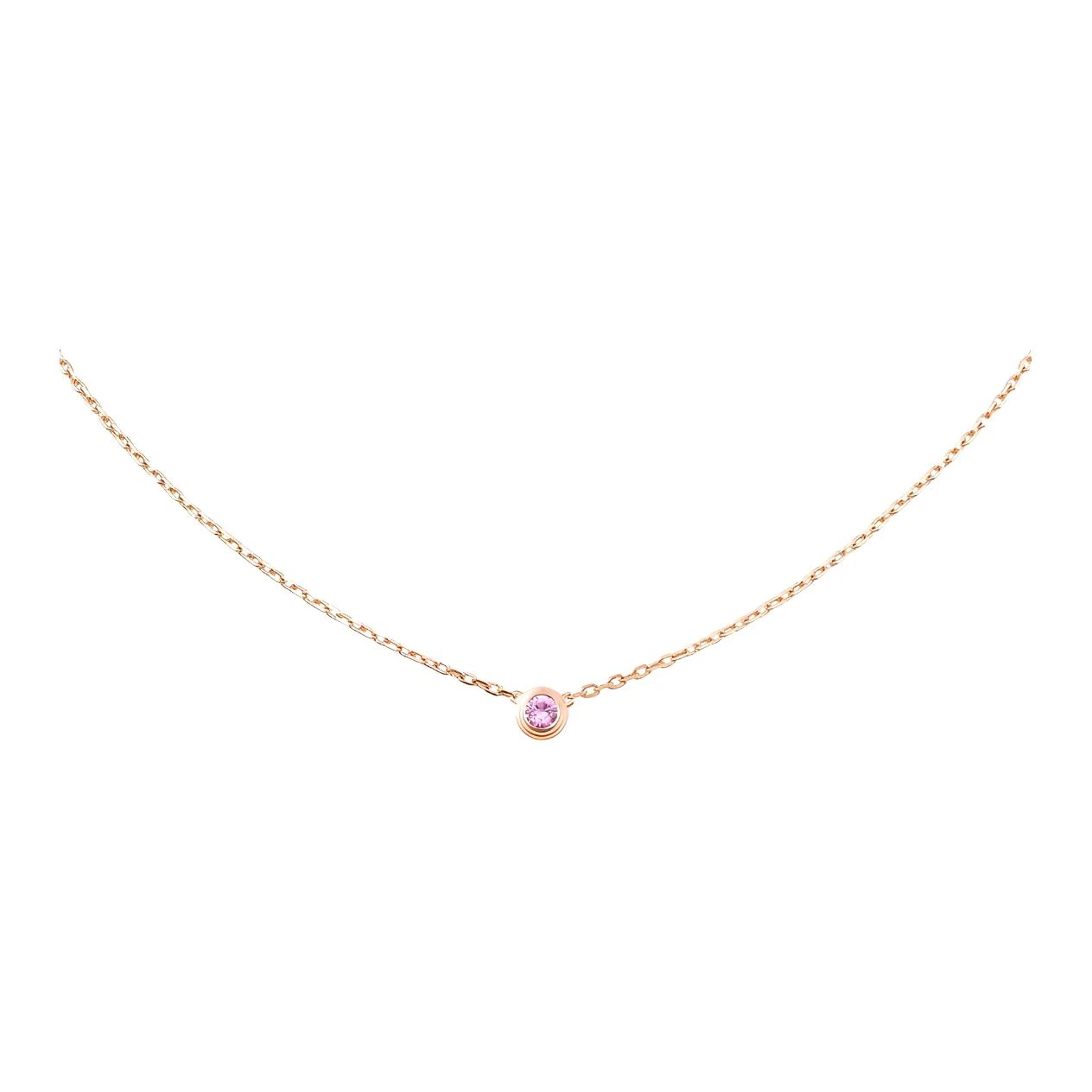 商品[国内直发] Cartier|卡地亚 Saphirs Légers系列 18K玫瑰金宝石项链 女款 玫瑰金色,价格¥9052,第1张图片
