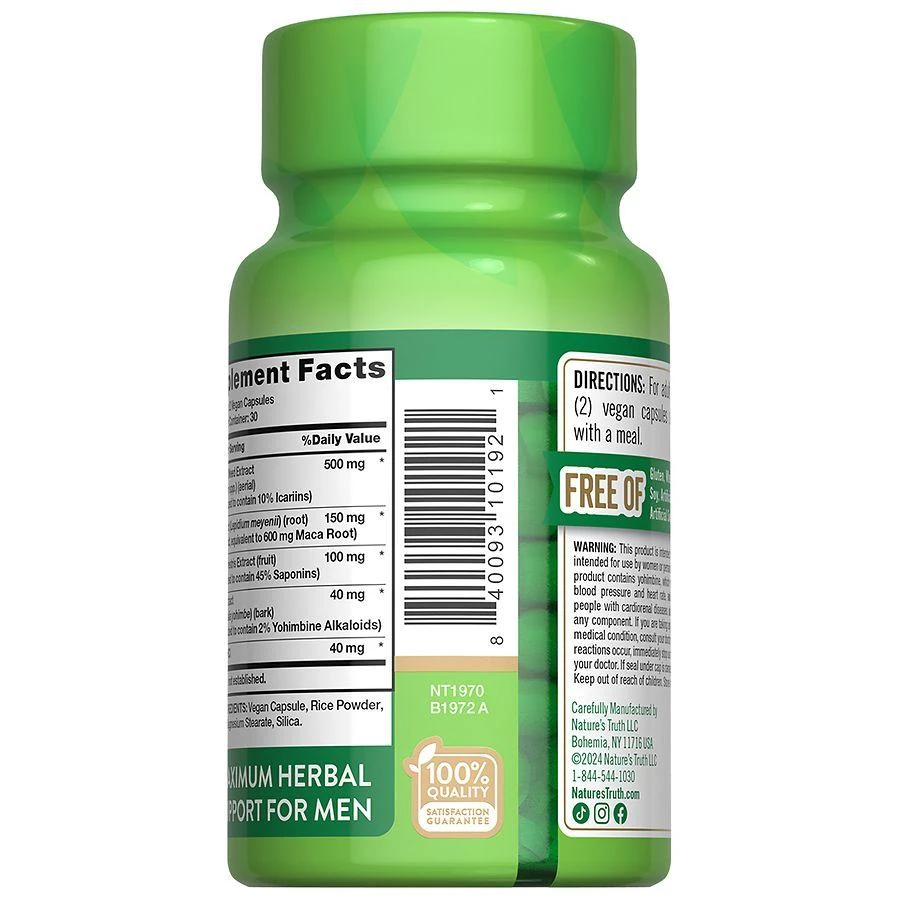 商品Nature's Truth|Horny Goat Weed Capsules,价格¥90,第4张图片详细描述
