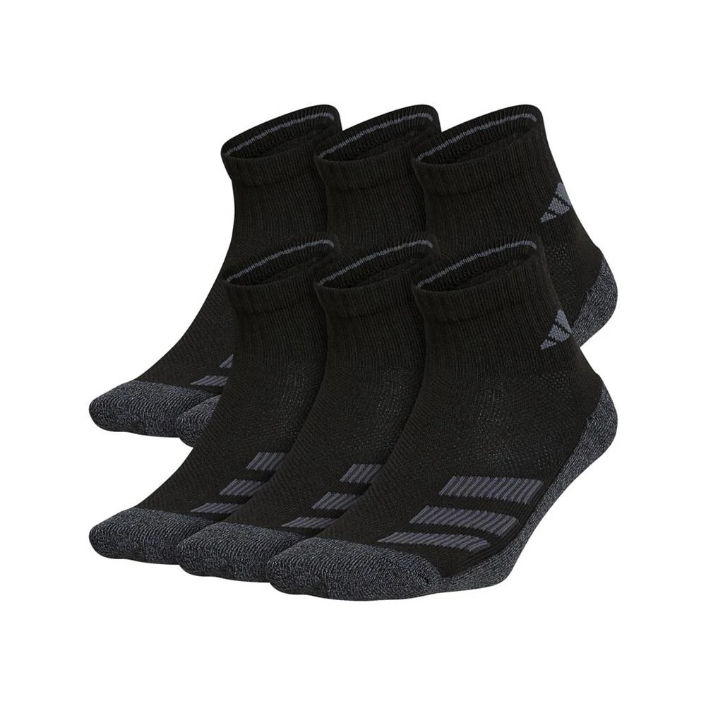 商品Adidas|Big Boys Cushioned Angle Stripe Quarter Sock Pack of 6,价格¥120,第1张图片