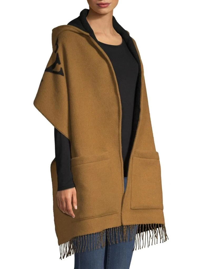 商品Burberry|海伦纹理羊毛和羊绒裹身披肩,价格¥6776,第3张图片详细描述