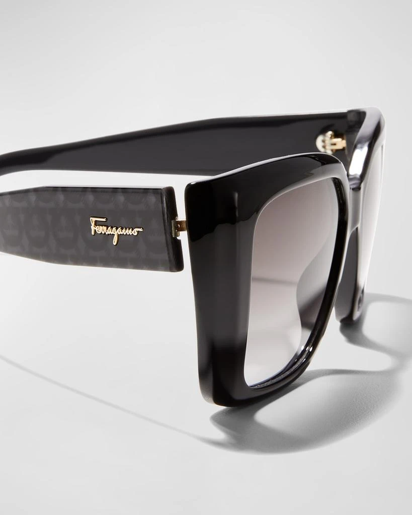 商品Salvatore Ferragamo|Rectangle Gancio Injection Plastic Sunglasses,价格¥1972,第4张图片详细描述