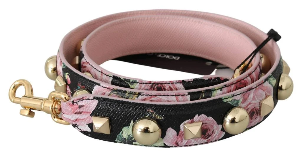 商品Dolce & Gabbana|Dolce & Gabbana Pink Floral Leather Stud Accessory Shoulder Strap,价格¥2148,第1张图片