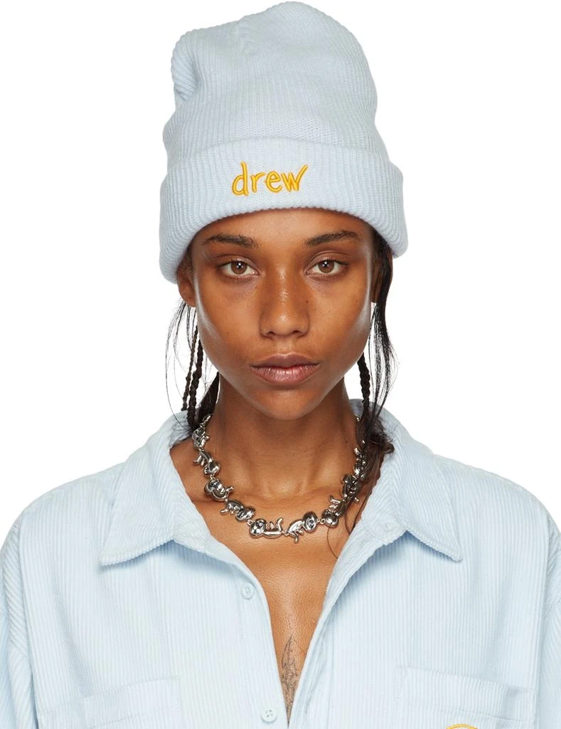 商品Drew House|SSENSE Exclusive Blue Scribble Beanie,价格¥392,第1张图片