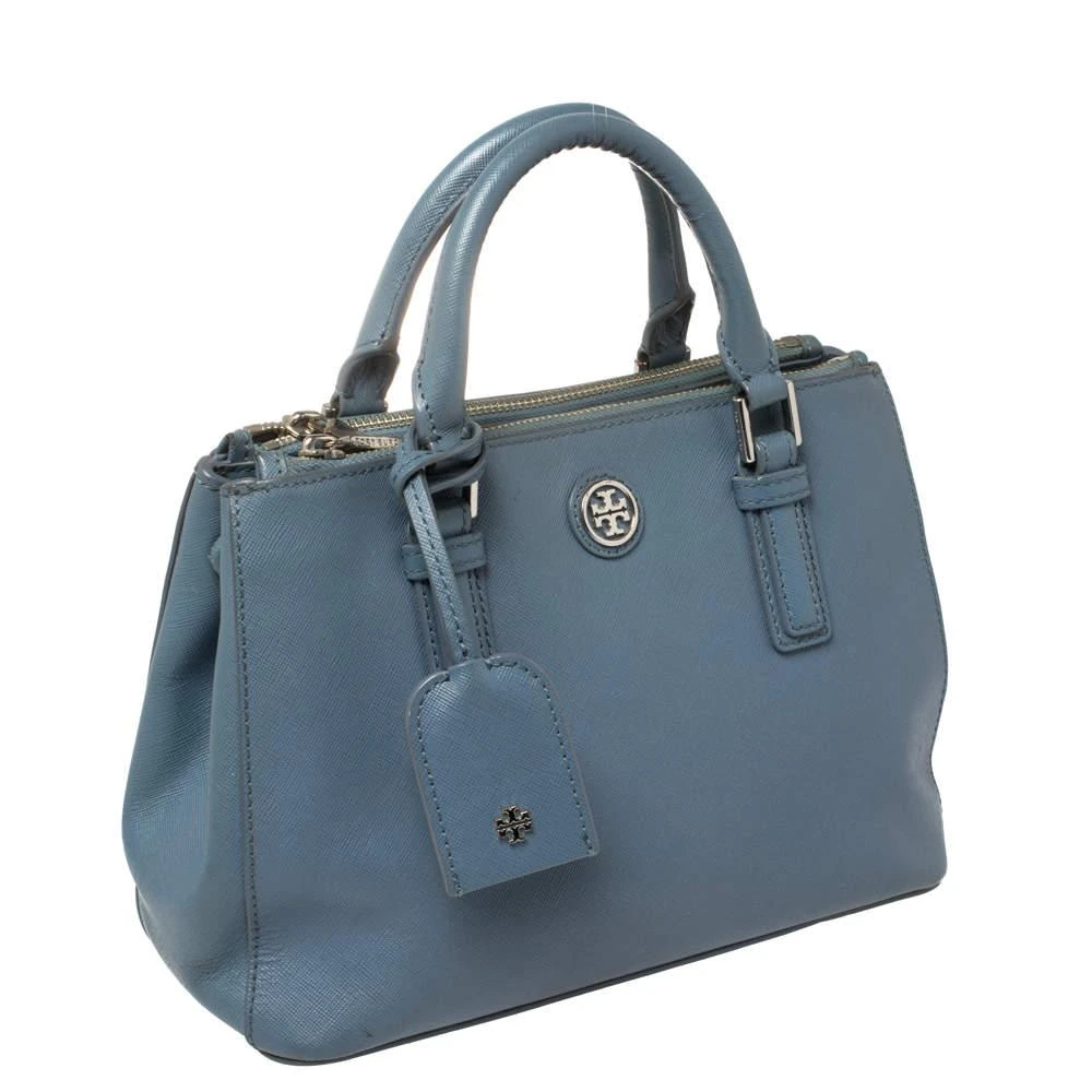 商品[二手商品] Tory Burch|Tory Burch Blue Leather Mini Robinson Double Zip Tote,价格¥836,第3张图片详细描述