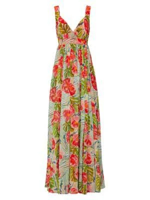 商品Badgley Mischka|Floral Chiffon Maxi Dress,价格¥1335,第5张图片详细描述