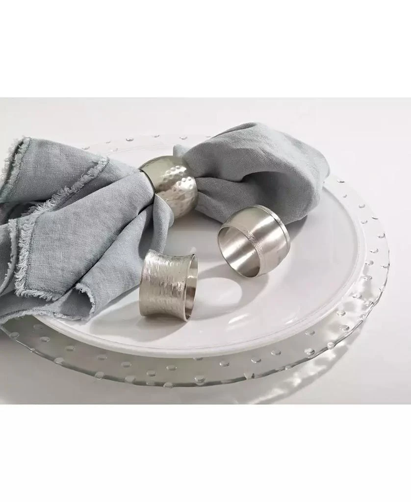 商品Saro Lifestyle|Brushed Metal Napkin Ring, Set of 4,价格¥164,第2张图片详细描述