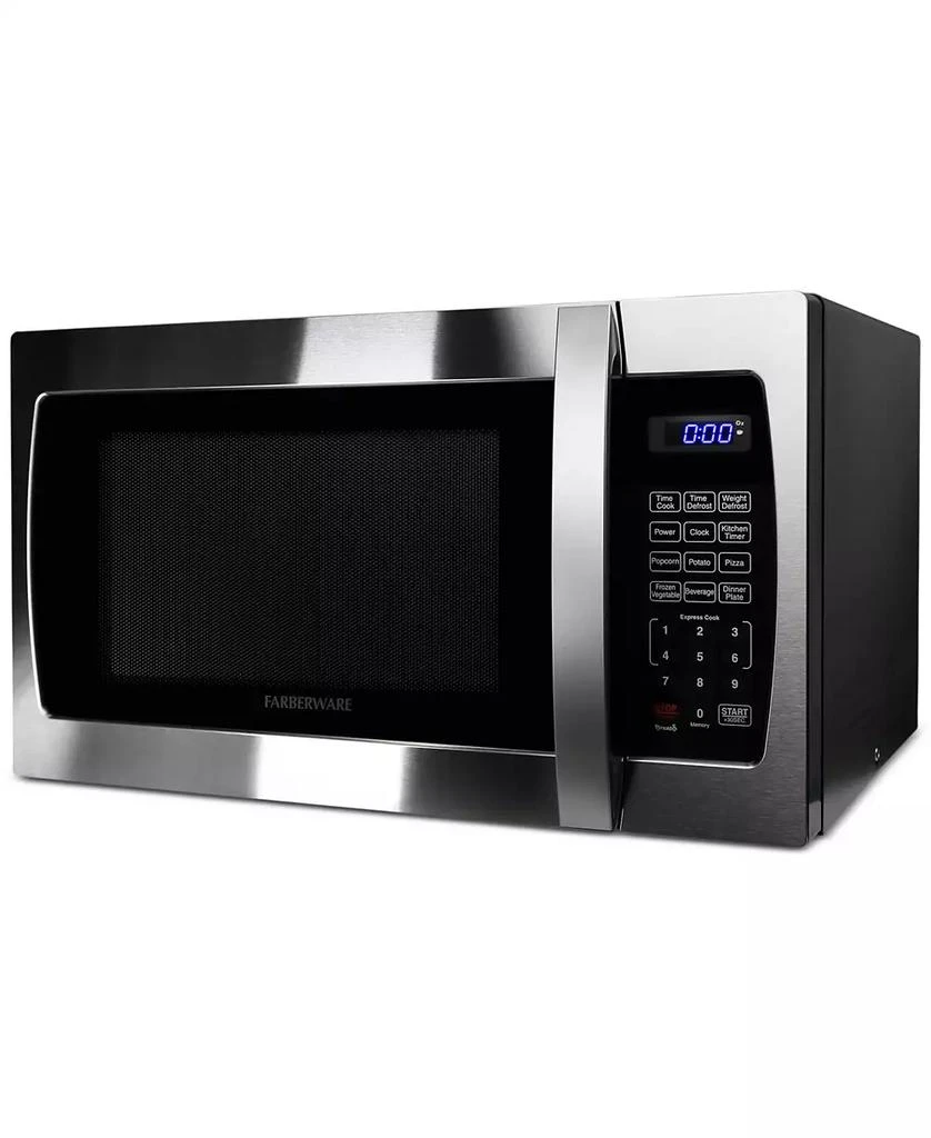 商品Farberware|Professional FMO13AHTBKE 1.3 Cu. Ft. 1000-Watt Microwave Oven, Stainless Steel,价格¥1047,第4张图片详细描述