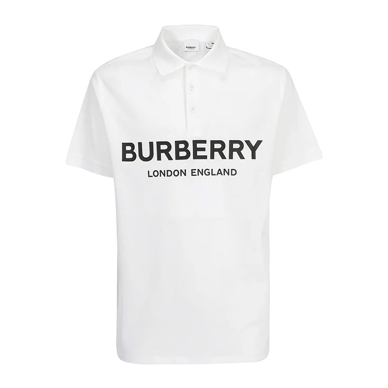 商品Burberry|Burberry 博柏利 男士白色短袖衬衫 8009498,价格¥2086,第1张图片