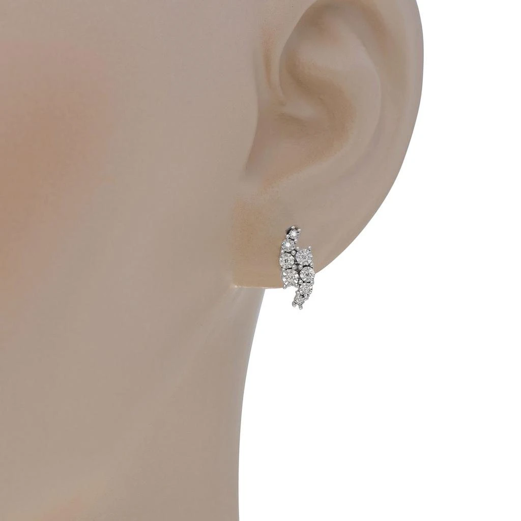 商品Bliss|Bliss By Damiani 18K White Gold, Diamond Cluster Drop Earrings 20087726,价格¥1956,第2张图片详细描述
