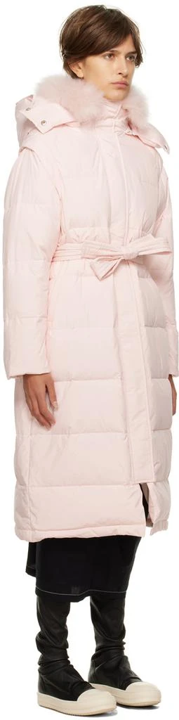 商品Yves Salomon|Pink Quilted Down Jacket,价格¥4039,第2张图片详细描述
