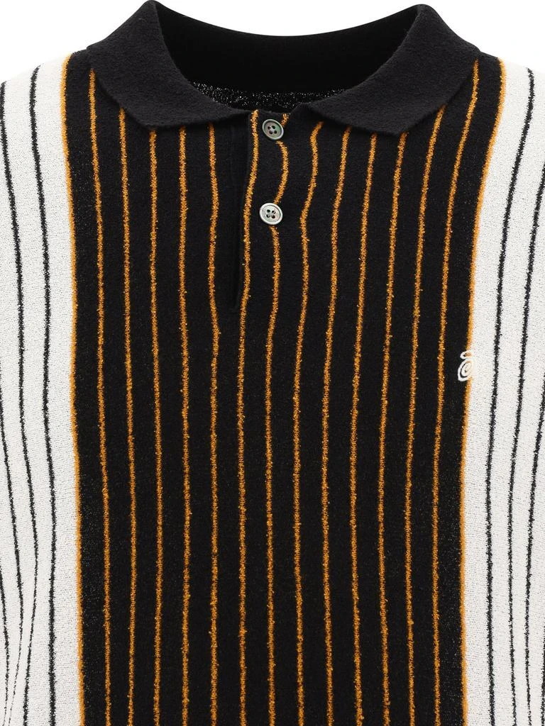 商品STUSSY|Stüssy Textured Striped Short-Sleeved Polo Shirt,价格¥917,第3张图片详细描述