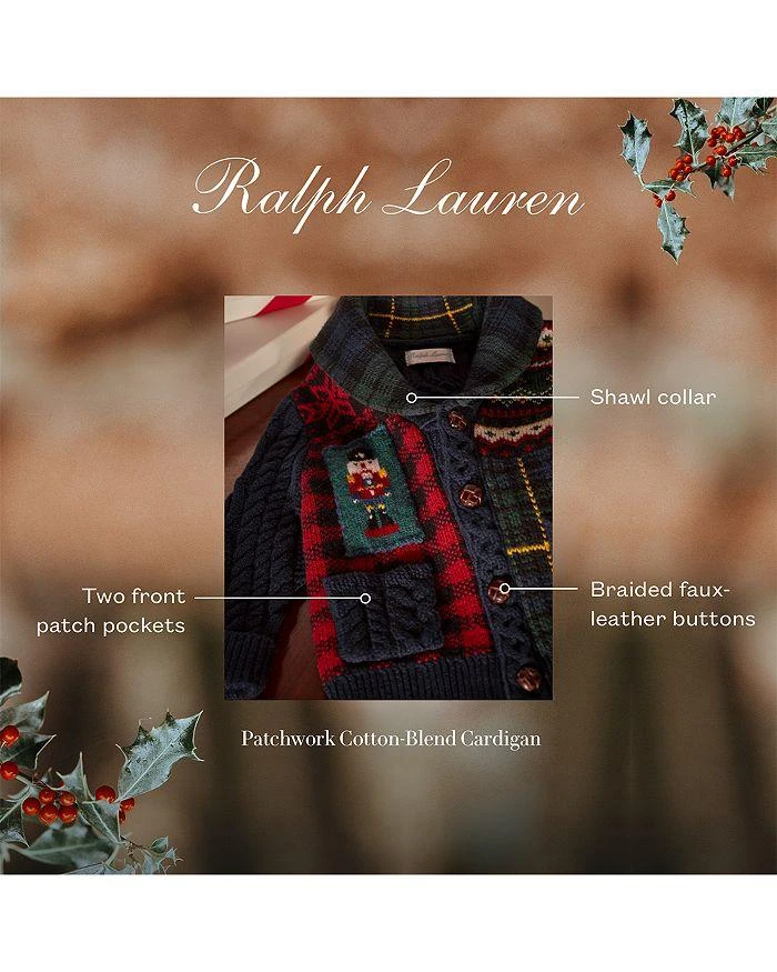 商品Ralph Lauren|Boys' Patchwork Intarsia Cardigan - Baby,价格¥512,第3张图片详细描述