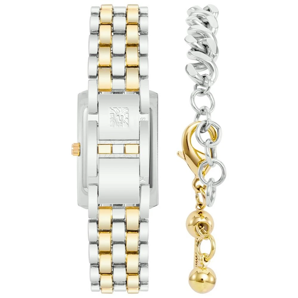 商品Anne Klein|Women's Silver-Tone And Gold-tone Base Metal Bracelet Watch, 25mm with Bracelet Gift Set, 2 Pieces,价格¥561,第3张图片详细描述