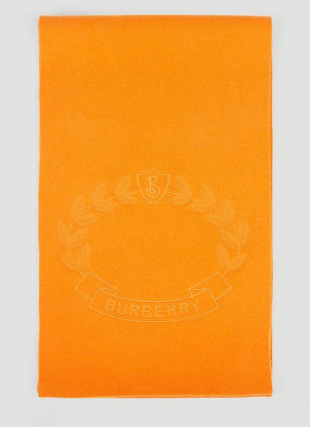 商品Burberry|Ghost Crest Scarf in Orange,价格¥3667,第1张图片