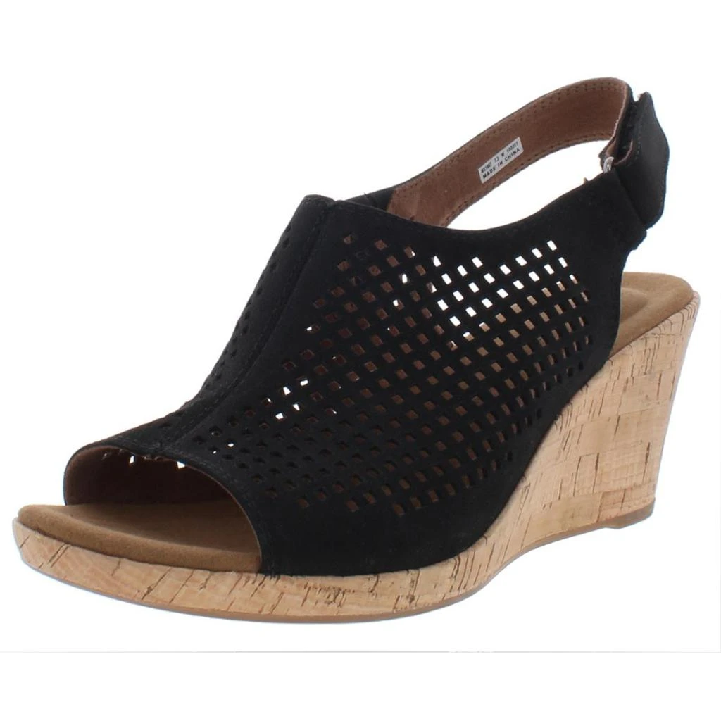 商品Rockport|Rockport Womens Briah Perforated Cork Wedge Sandals,价格¥337,第2张图片详细描述