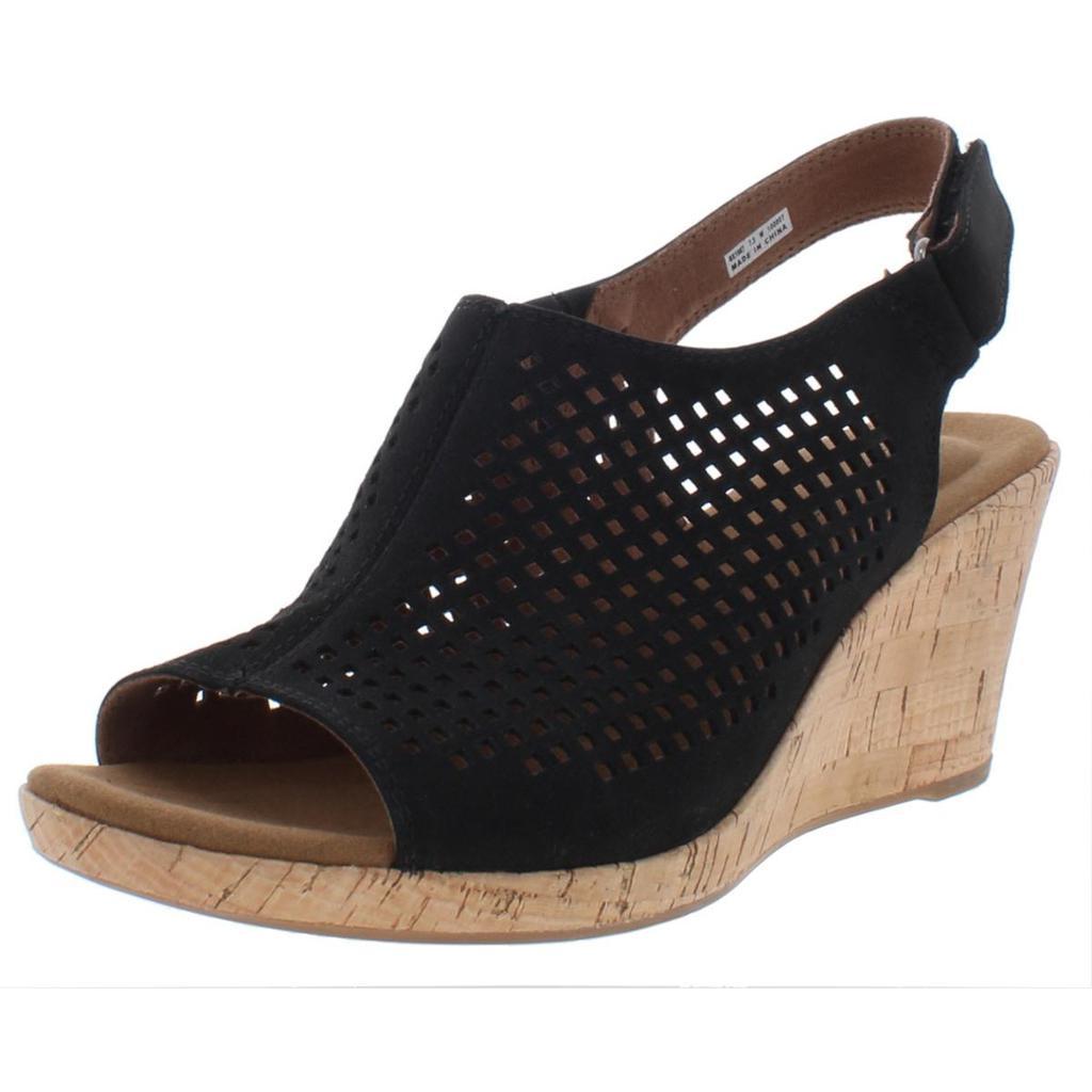 商品Rockport|Rockport Womens Briah Perforated Cork Wedge Sandals,价格¥184-¥412,第5张图片详细描述