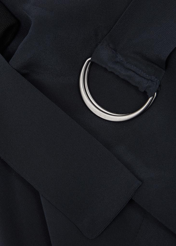 Anex draped silk crepe de chine midi dress商品第5张图片规格展示