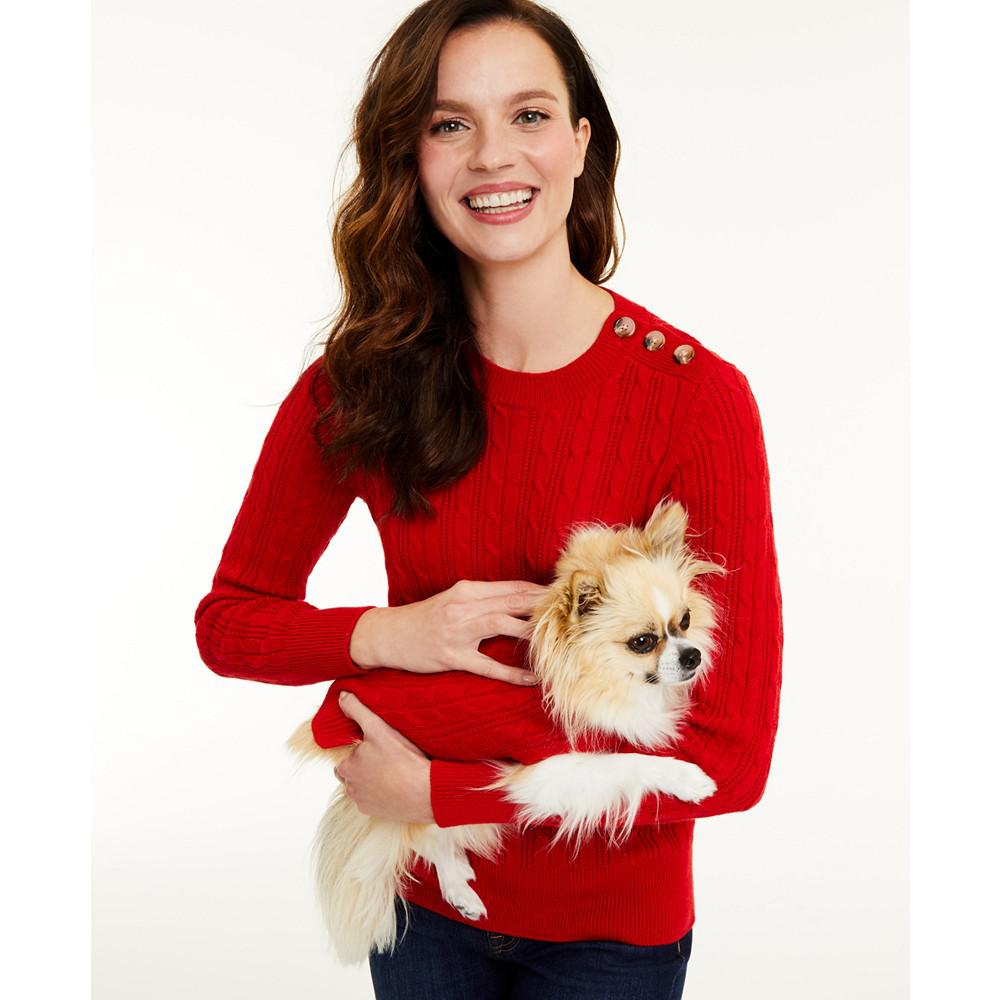 Petite Cable-Knit Sweater, Created for Macy's商品第1张图片规格展示