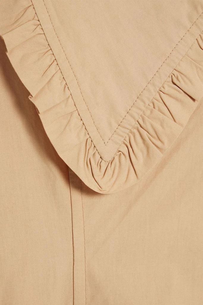 商品Ganni|Ruffle-trimmed cotton-poplin blouse,价格¥555,第2张图片详细描述