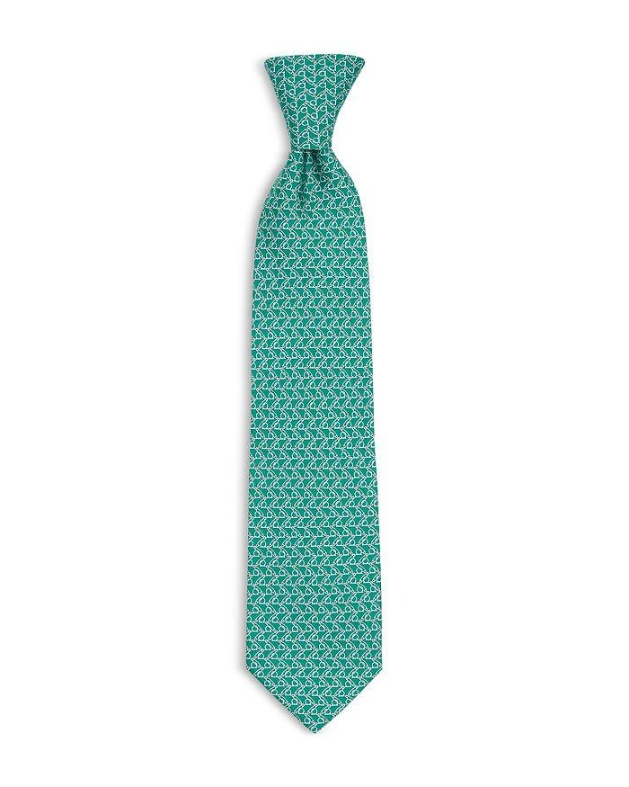 商品Salvatore Ferragamo|Silk Classic Gancini Safety Pin Tie,价格¥1224,第2张图片详细描述