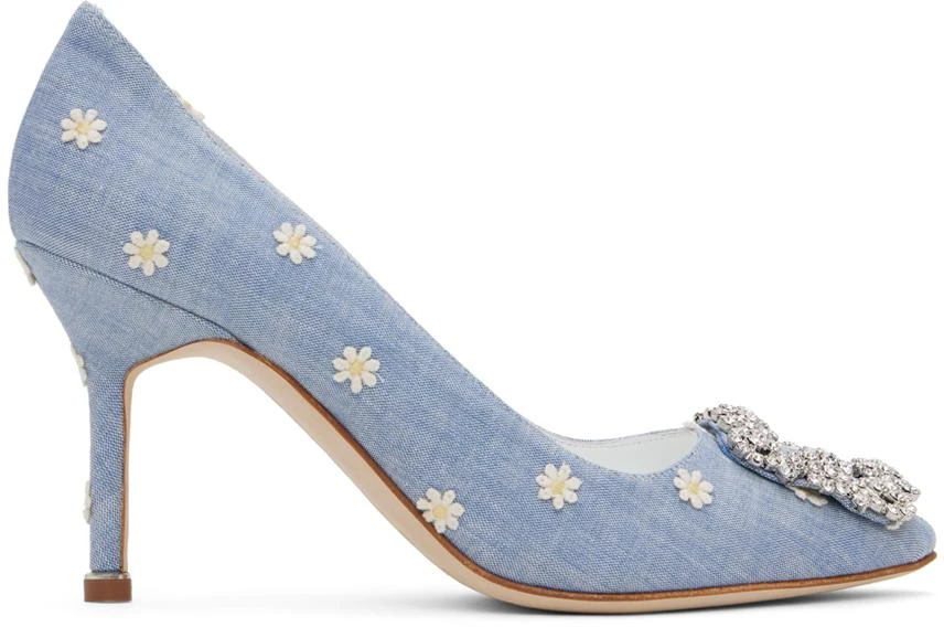 商品Manolo Blahnik|Blue Hangisi 90 Heels,价格¥5674,第1张图片