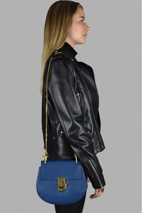 商品Chloé|Luxury handbag chloé drew navy blue leather shoulder bag,价格¥10380,第2张图片详细描述