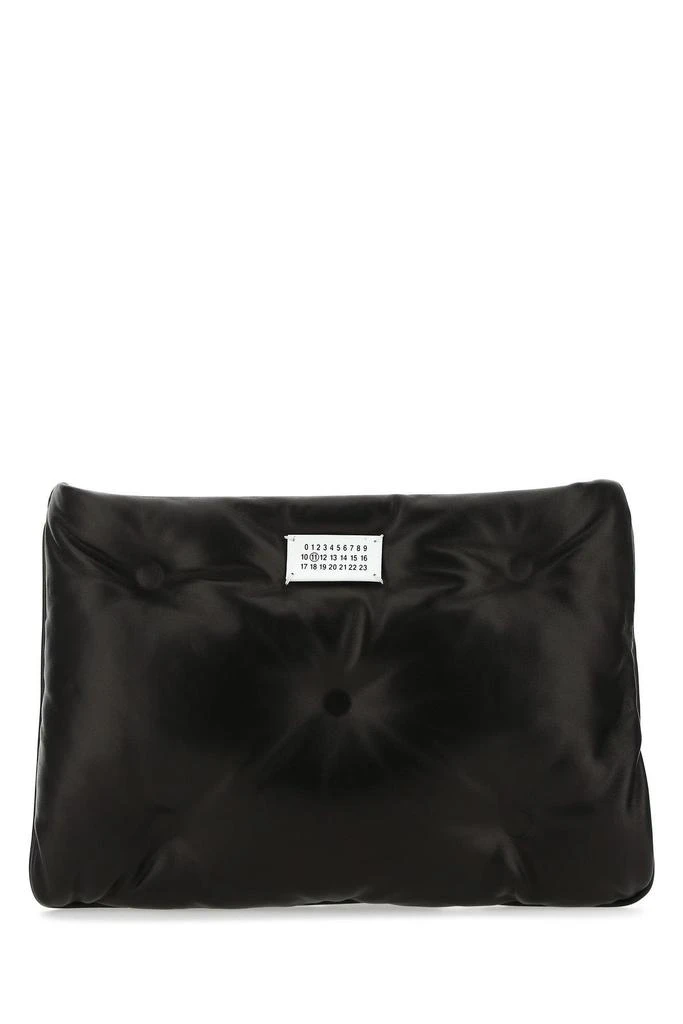 商品MAISON MARGIELA|Maison Margiela Black Nappa Leather Clutch,价格¥6309,第1张图片