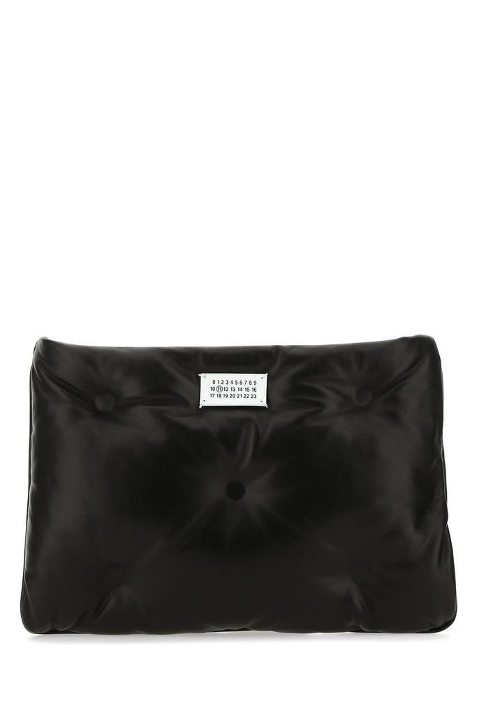 商品MAISON MARGIELA|Maison Margiela Black Nappa Leather Clutch,价格¥7874,第1张图片