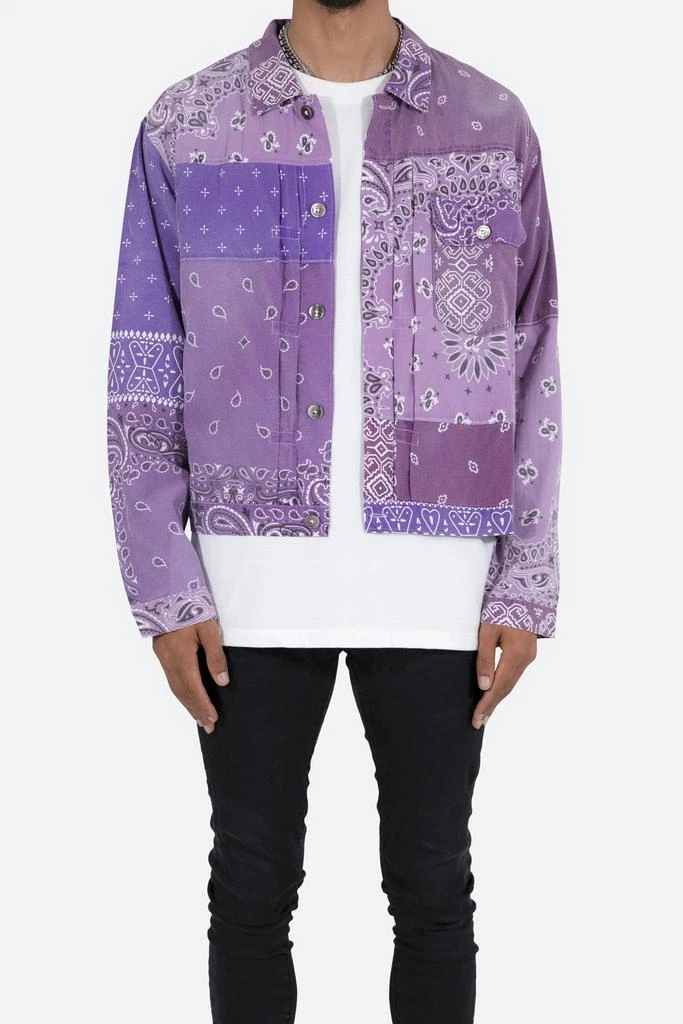 商品MNML|Bandana Trucker Shirt - Purple,价格¥237,第1张图片