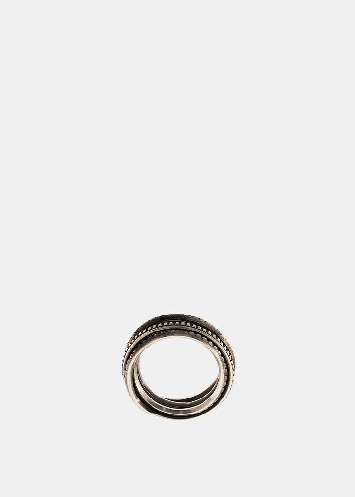 商品WERKSTATT MUNCHEN|WERKSTATT MUNCHEN Silver Wound Trace Ring,价格¥1616,第1张图片