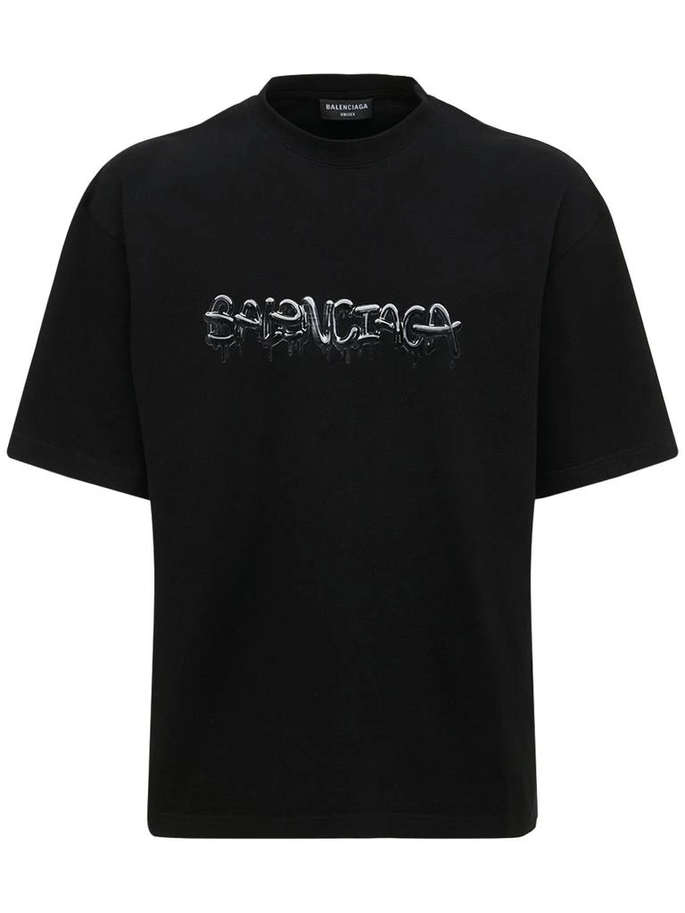 商品Balenciaga|Printed Cotton Jersey T-shirt,价格¥4983,第1张图片