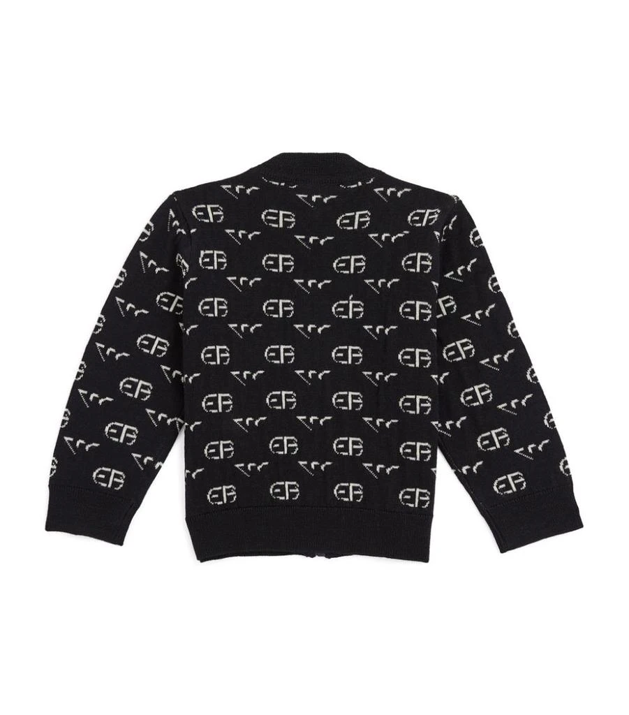 商品Emporio Armani|Wool All-Over Logo Jacket (9-36 Months),价格¥1187,第2张图片详细描述