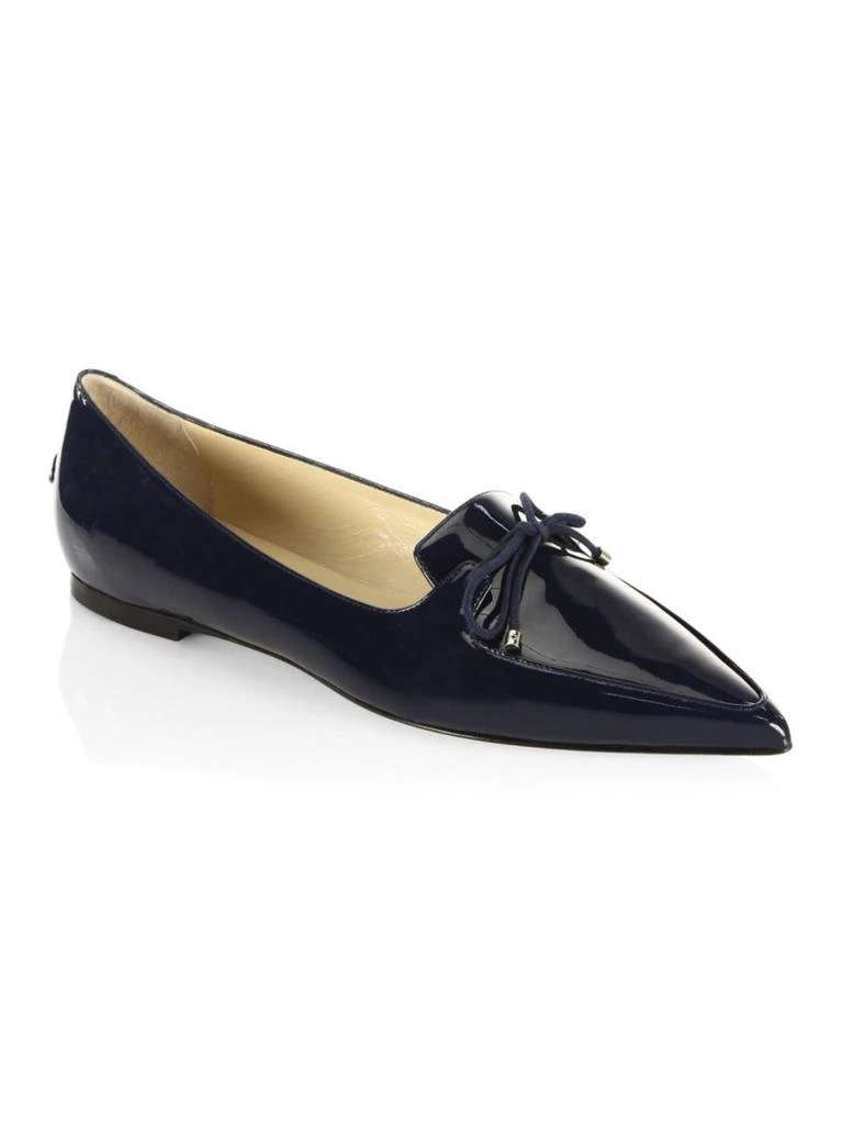 商品Jimmy Choo|Jimmy Choo - Genna Point-Toe Patent Leather Flats,价格¥1724,第2张图片详细描述