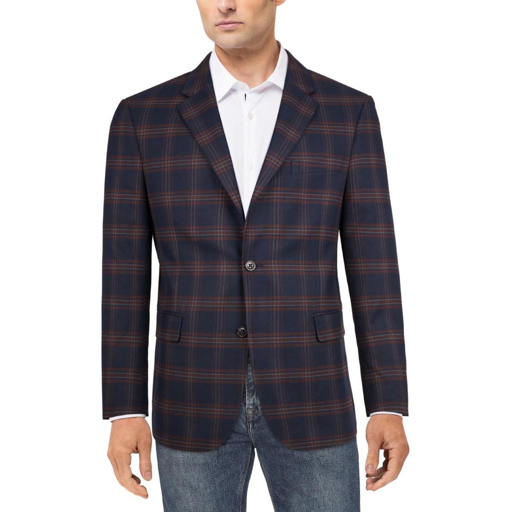 Tommy Hilfiger Mens Trevor Plaid Office Jacket商品第1张图片规格展示