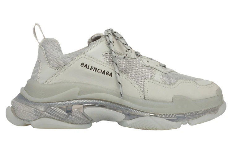 商品[国内直发] Balenciaga|巴黎世家 Triple S 网眼 防滑轻便 低帮 老爹鞋 男款 灰白,价格¥10071,第3张图片详细描述