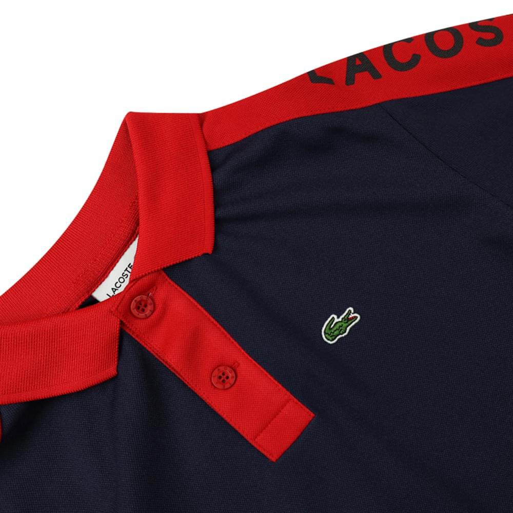 Navy & Red Logo Panel Polo Shirt商品第2张图片规格展示