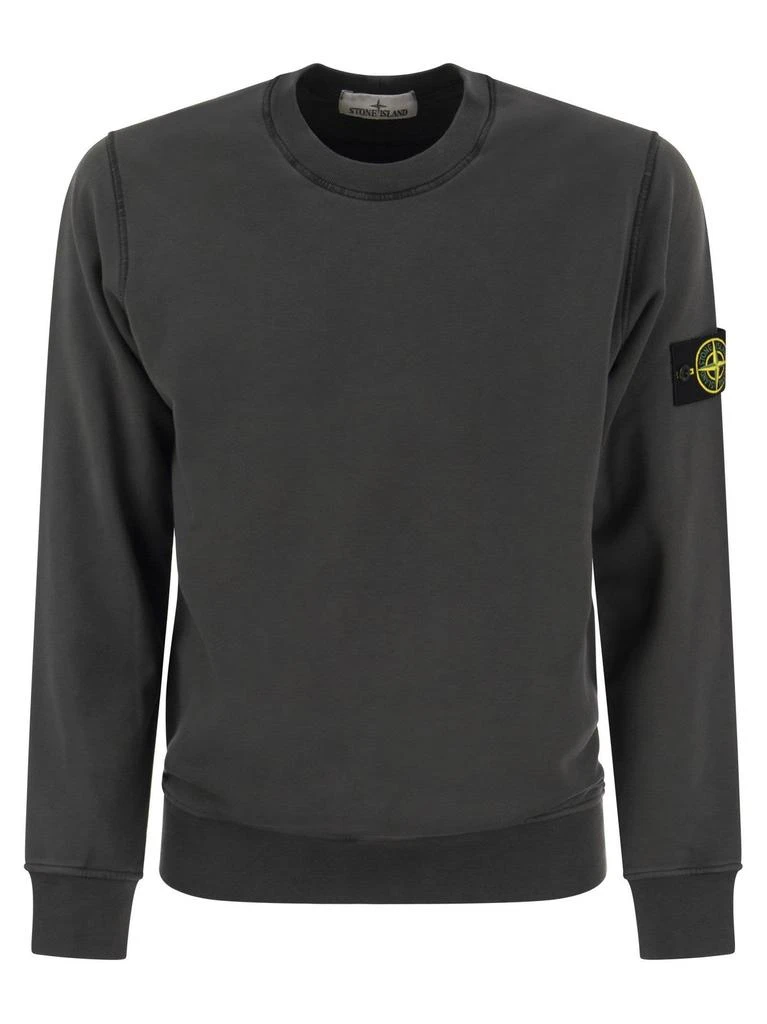 商品Stone Island|Stone Island Crewneck Logo Patch Sweatshirt,价格¥1590,第1张图片