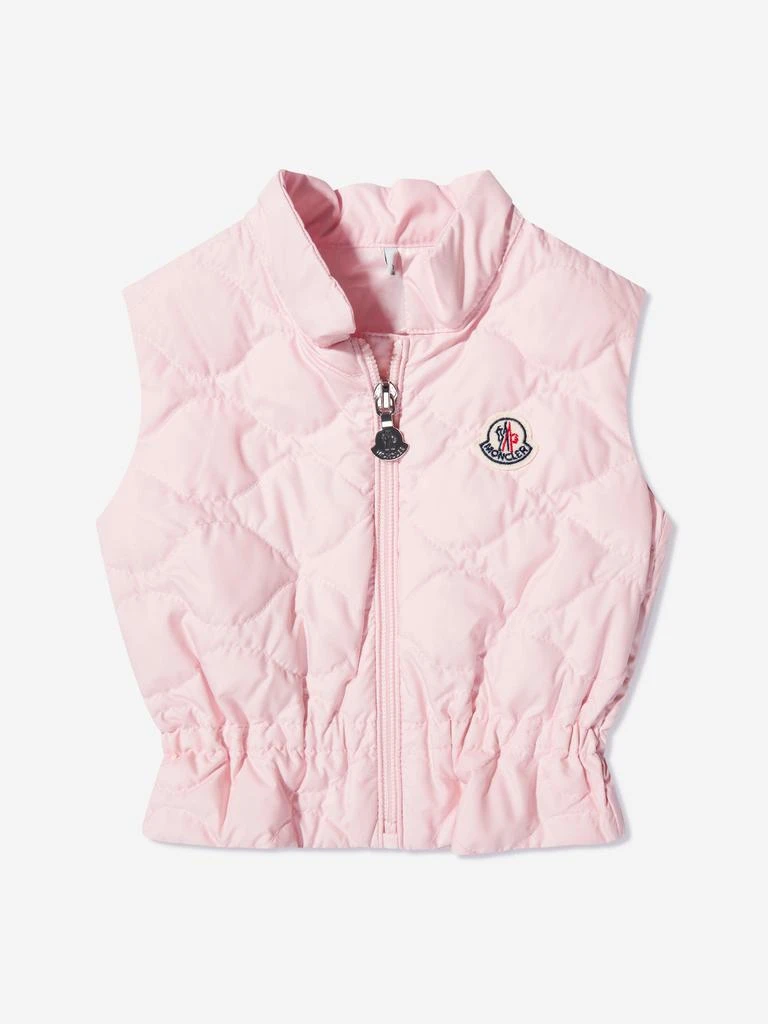 商品Moncler|Moncler Enfant Baby Girls Down Padded Ambertine Gilet in Pink,价格¥2384,第1张图片