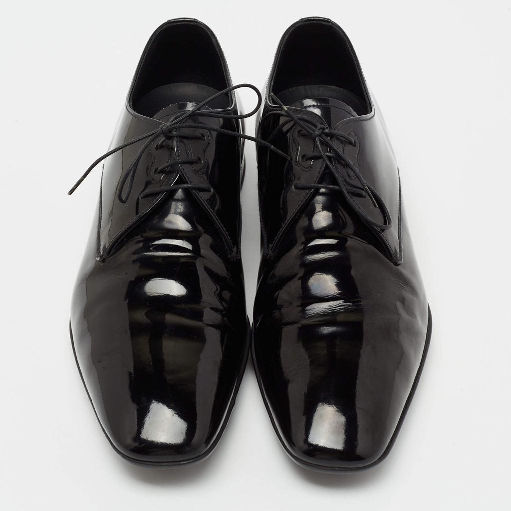 Prada Sport Black Patent Leather Lace-Up Derby Size 45商品第3张图片规格展示