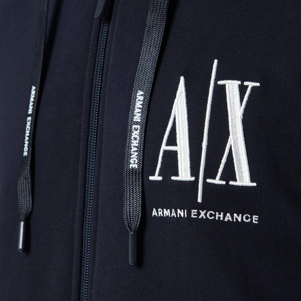 Armani Exchange Men's Zipped Ax Hoodie - Navy商品第4张图片规格展示