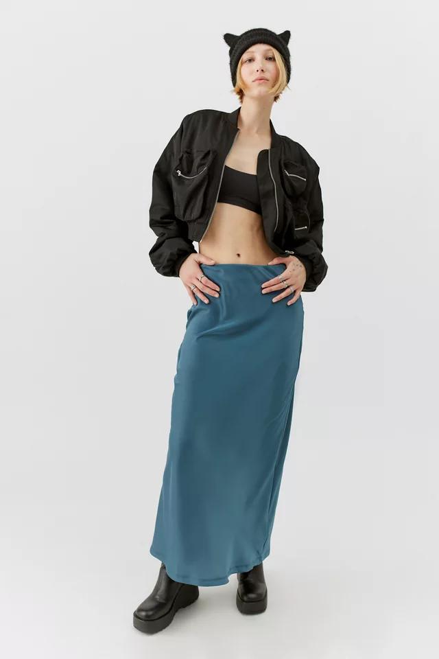 UO Winona Satin Maxi Skirt商品第1张图片规格展示